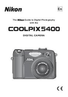 Nikon Coolpix 5400 manual. Camera Instructions.